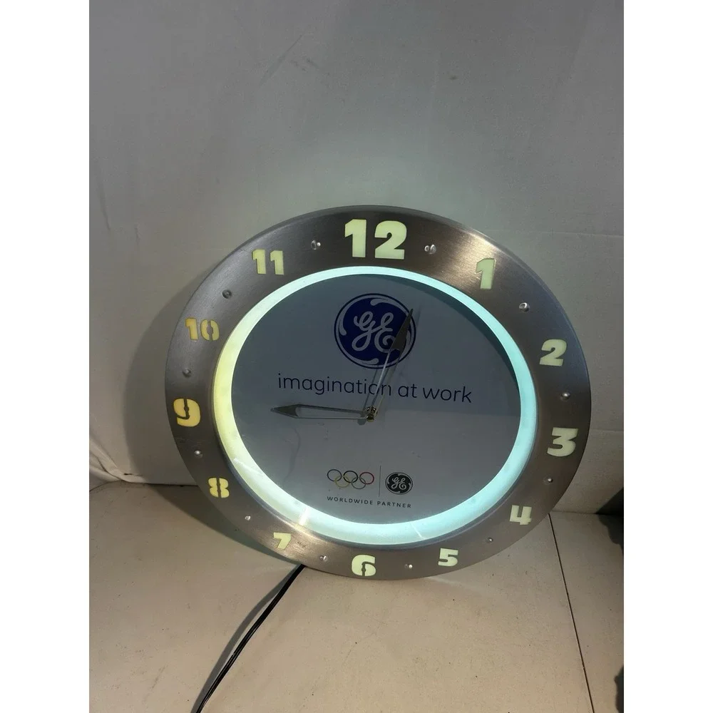GE Worldwide Partner Olympics Support Lighted Clock General Electric Imagination